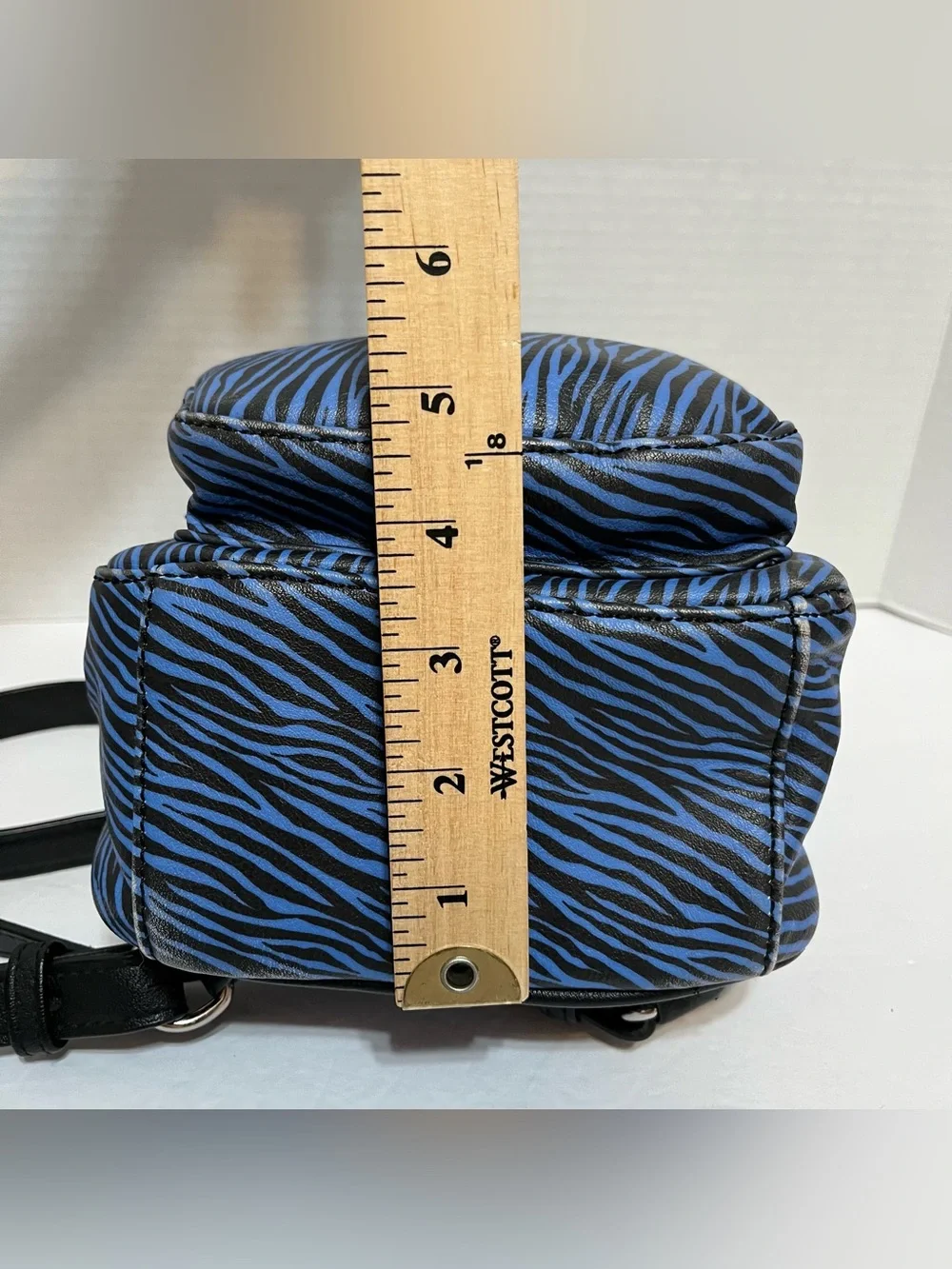 Blue Zebra Print Mini Backpack - Wild Fabel